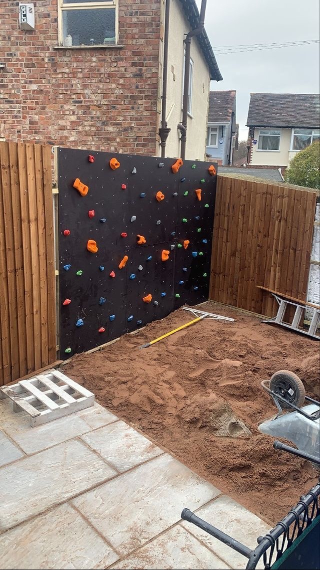 Bespoke climbing walls offer an entertaining addition to garden renovations